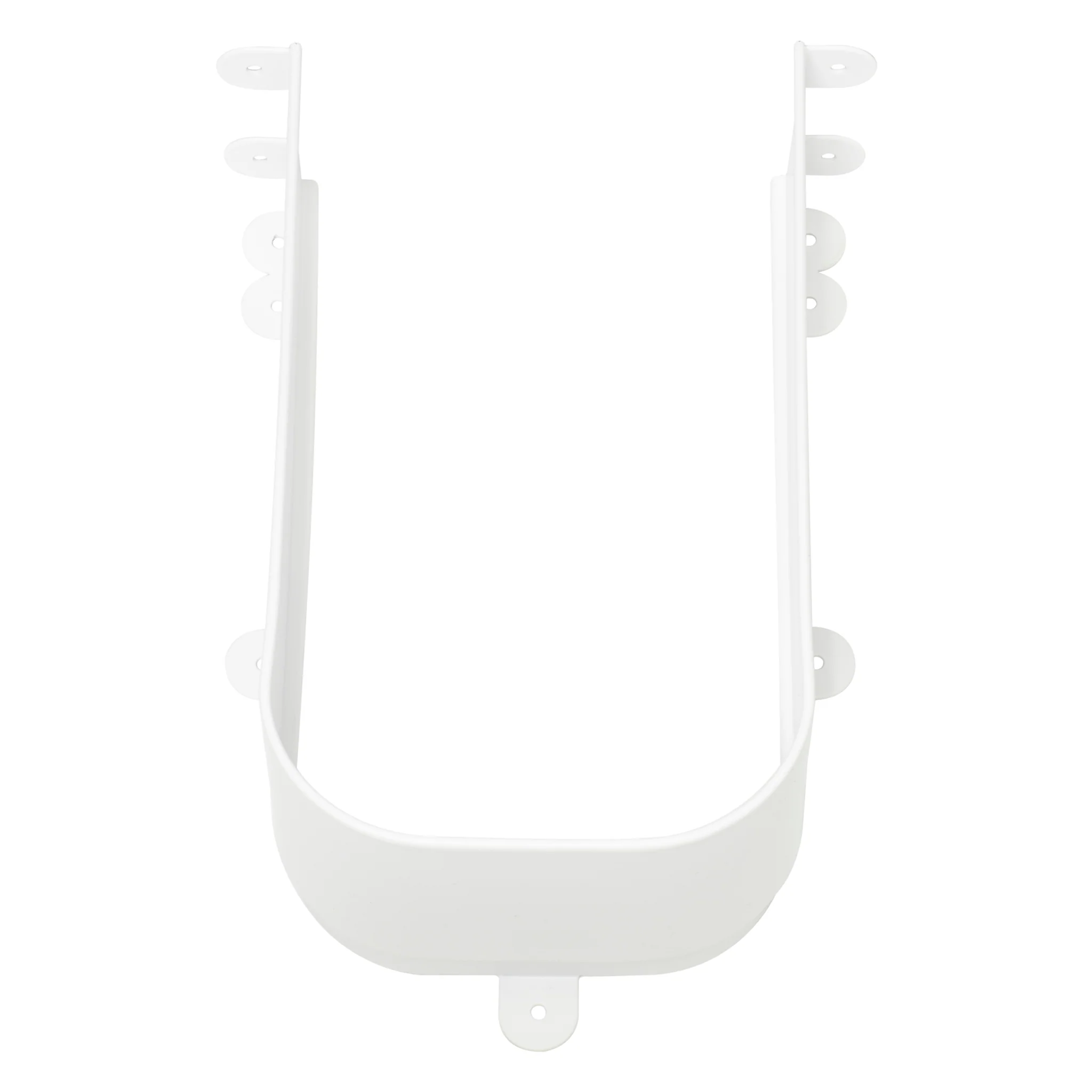 U Shaped Insert Aluminum Under Sink Vanity Drawer Cut Out for Plumbing, Matte White - Image 4