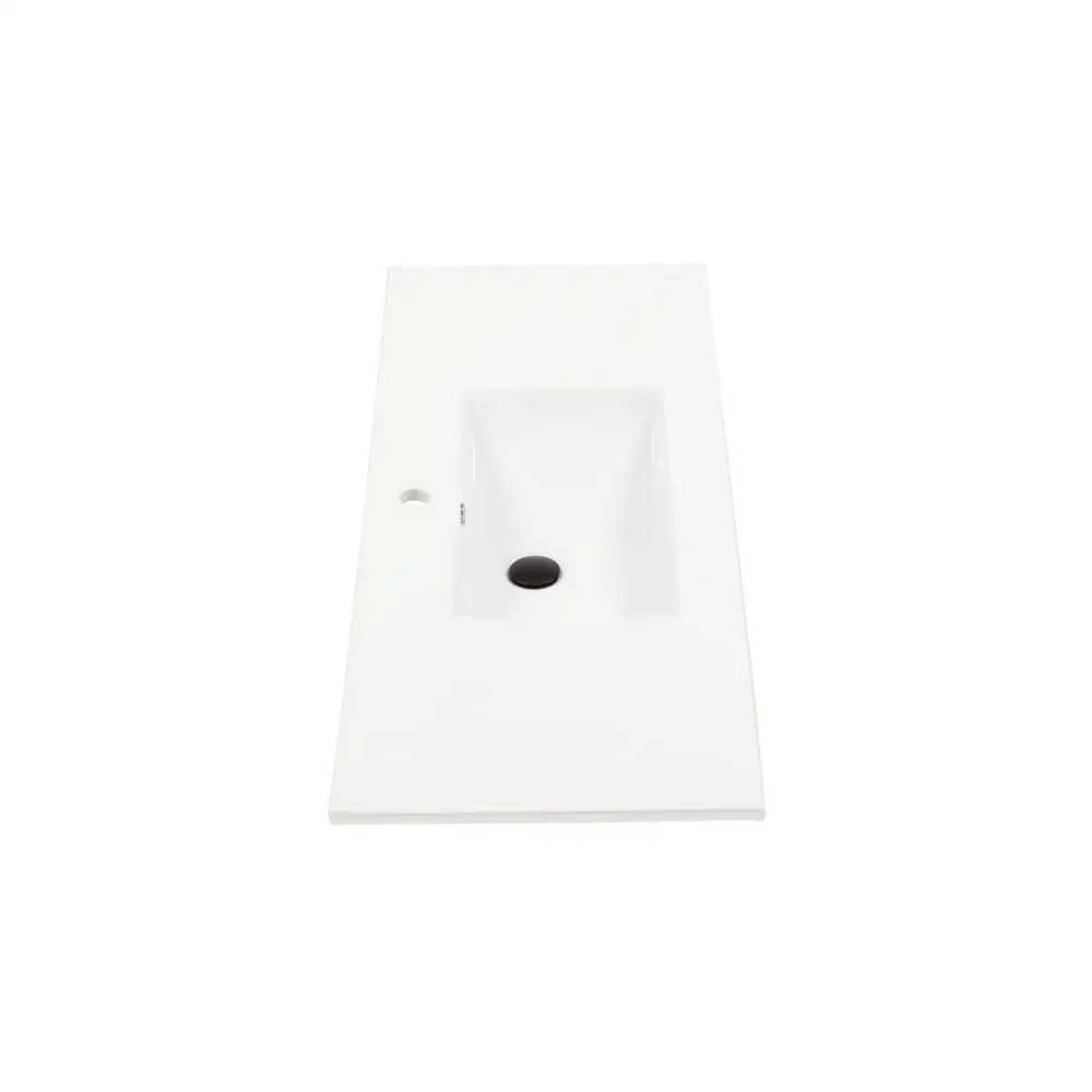 Una 1200mm Vanity Top with Single Integrated Sink and Overflow, Gloss White