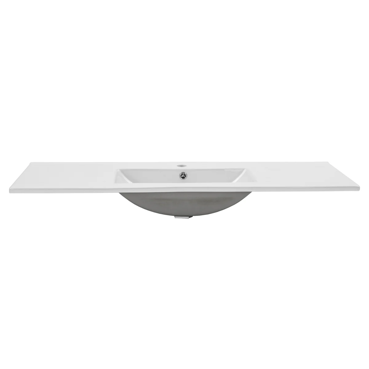 Una 1200mm Vanity Top with Single Integrated Sink and Overflow, Gloss White - Image 3