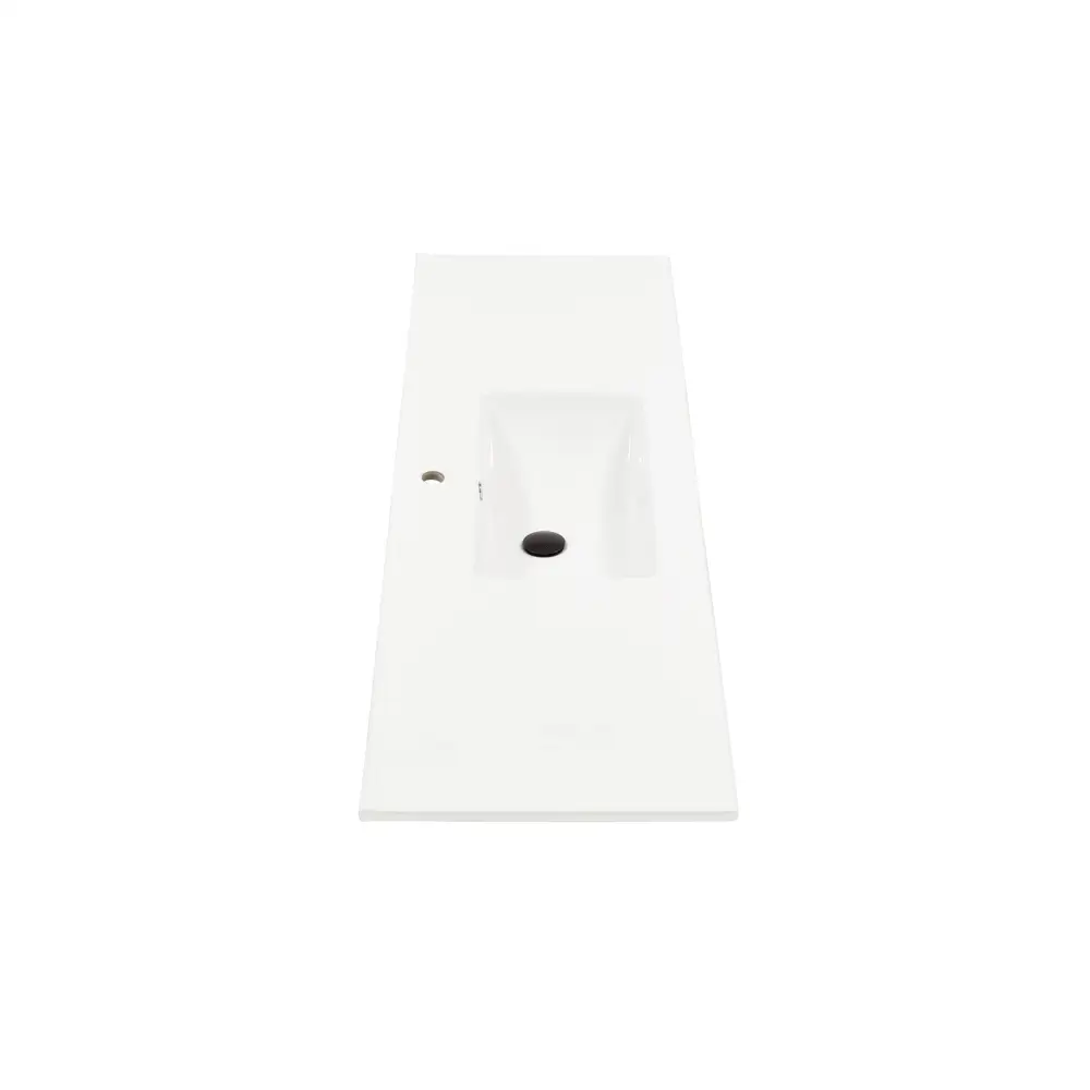 Una 1500mm Vanity Top with Single Integrated Sink and Overflow, Gloss White - Image 2