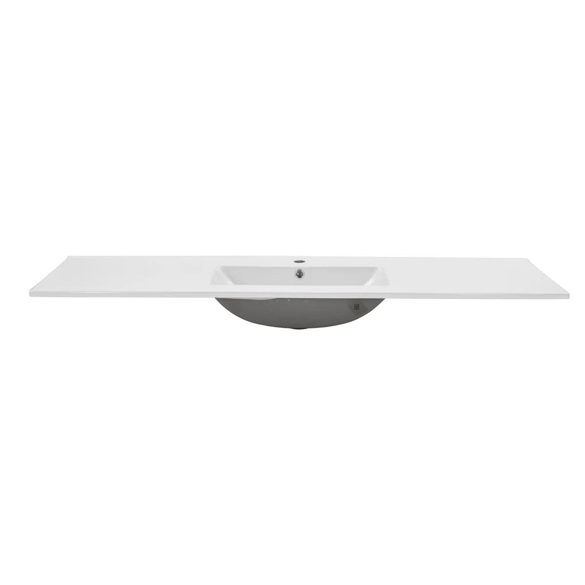 Una 1500mm Vanity Top with Single Integrated Sink and Overflow, Gloss White - Image 3
