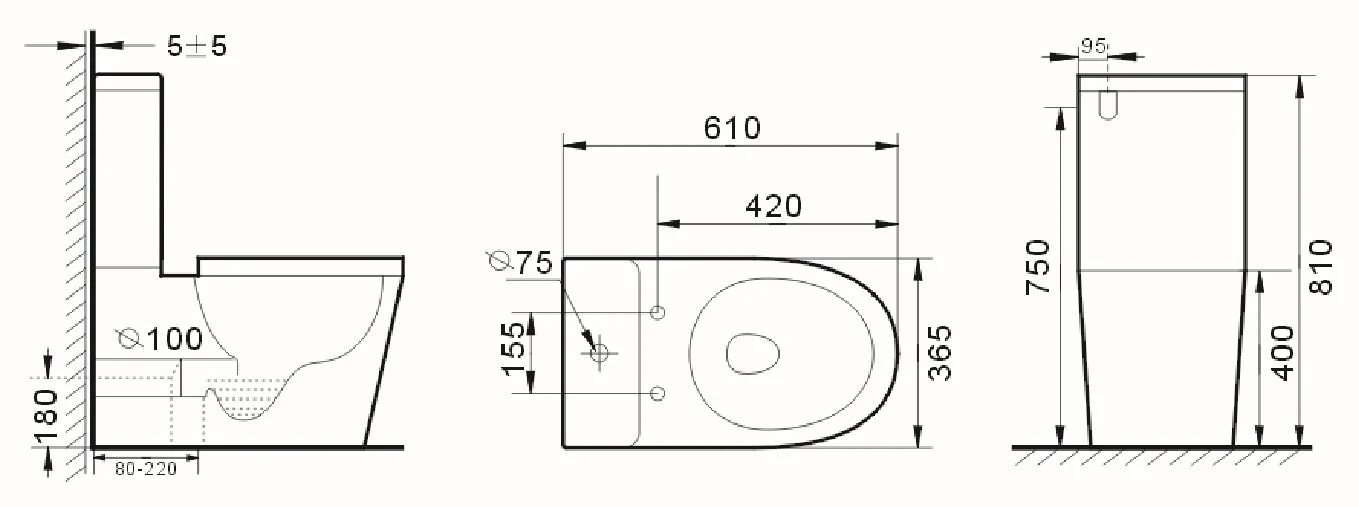 Viano Rimless Back to Wall Toilet Suite | Gloss White | - Image 3