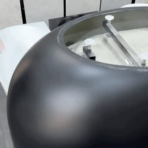 Wave Oval 1600mm Wide Freestanding Bath, Matte Black - Image 8