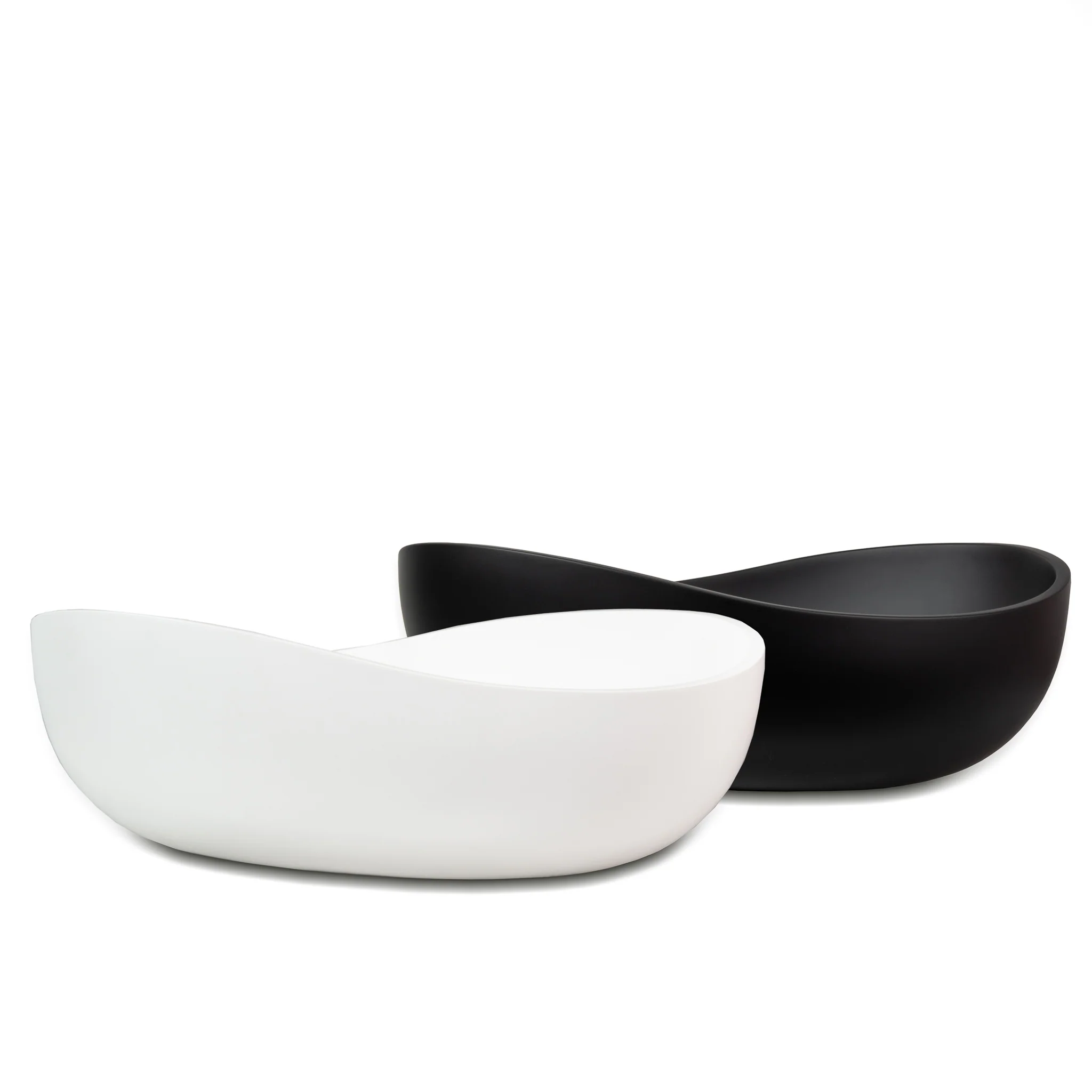 Wave Oval 600mm Artificial Stone Above-Counter Basin, Matte Black - Image 4